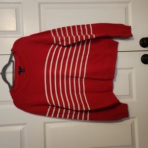 GAP women's red and white striped sweater